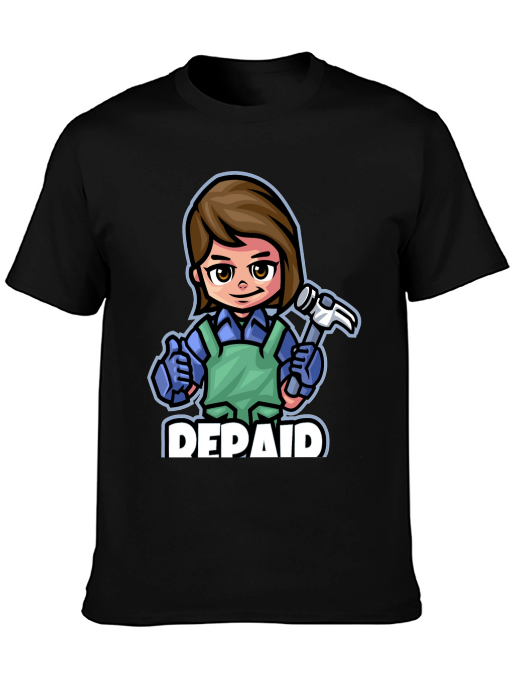 DEPAID Woman Cartoon Handyman T-Shirt