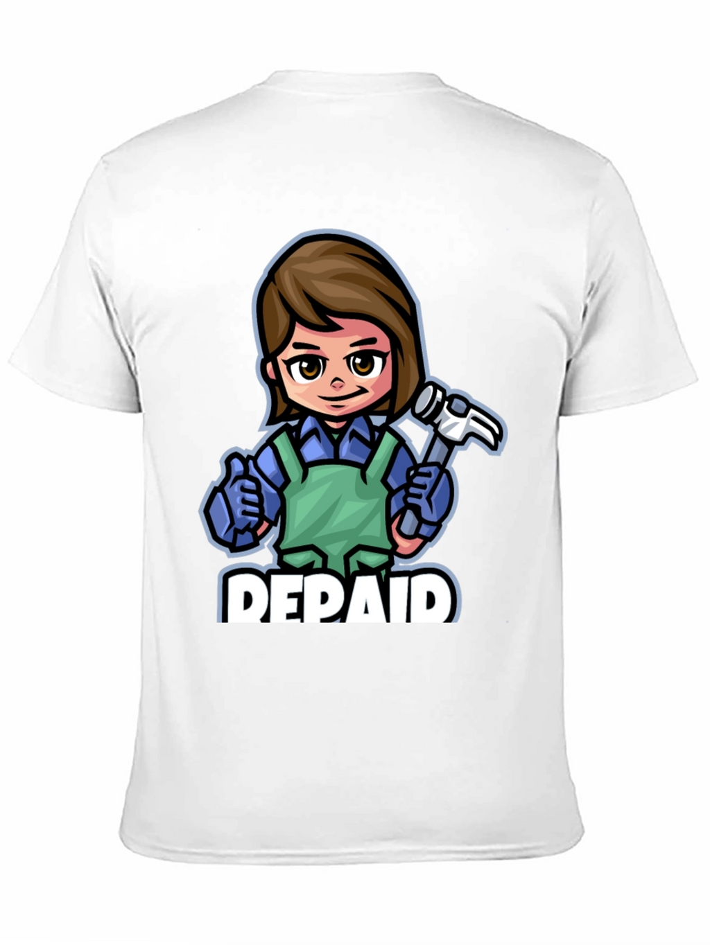 DEPAID Woman Cartoon Handyman T-Shirt