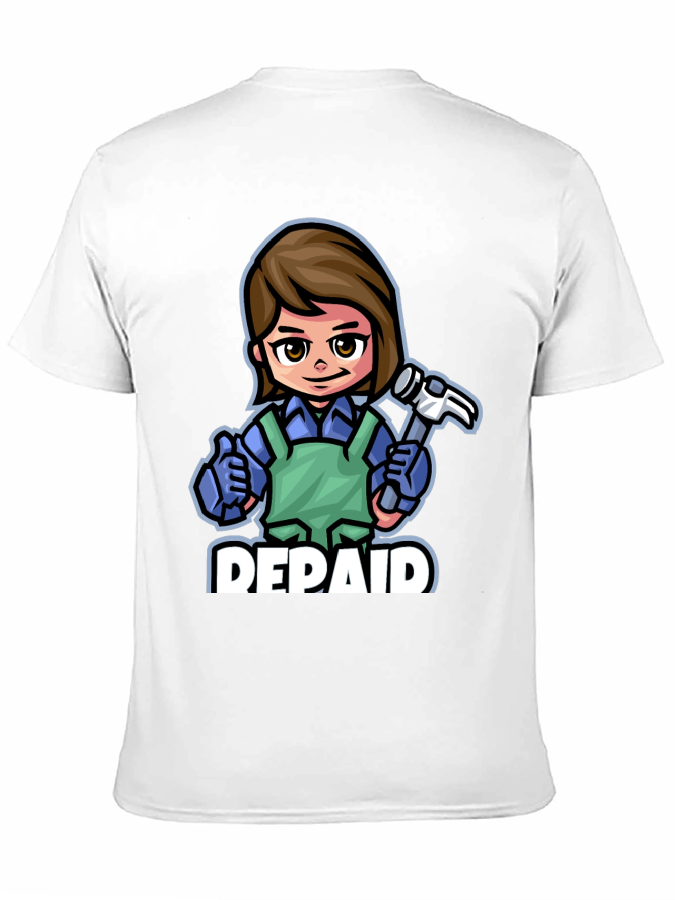 DEPAID Woman Cartoon Handyman T-Shirt