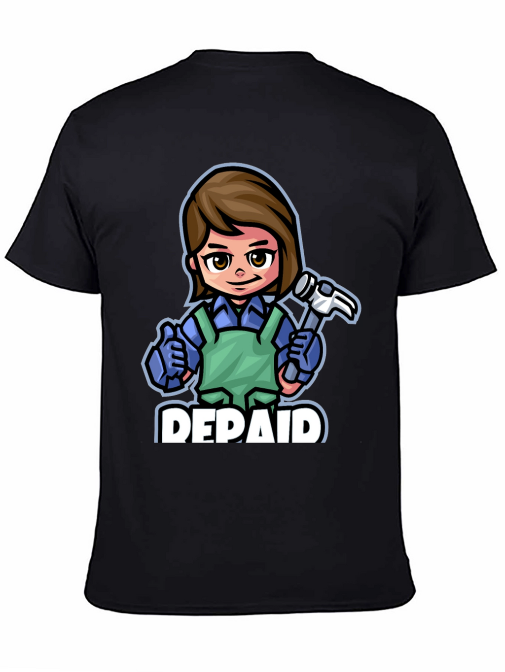 DEPAID Woman Cartoon Handyman T-Shirt