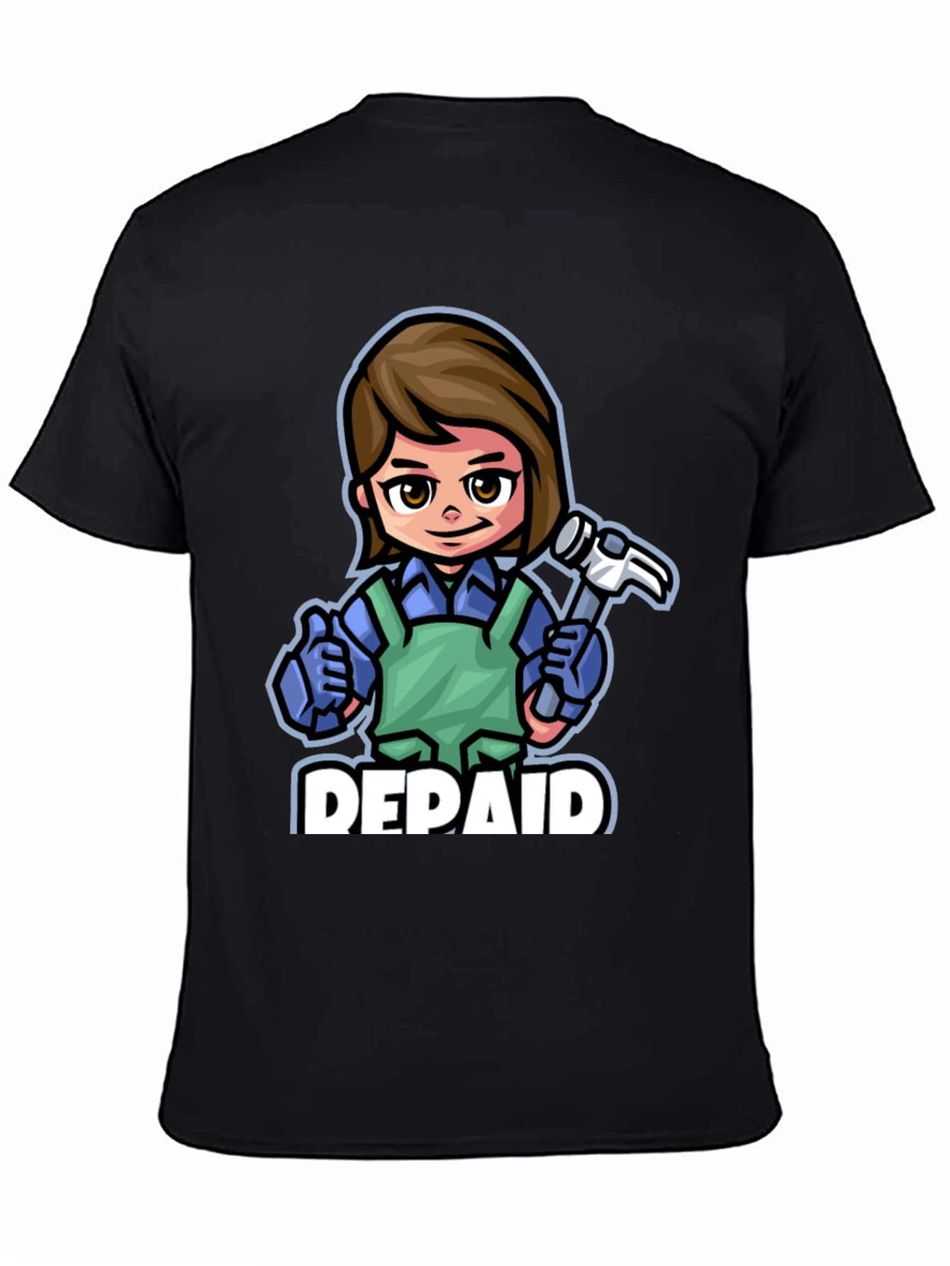 DEPAID Woman Cartoon Handyman T-Shirt