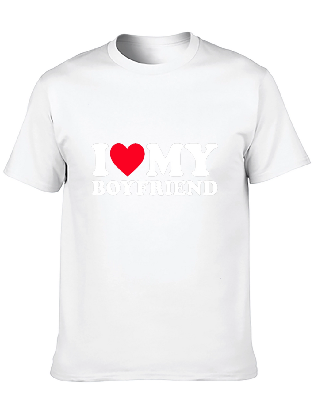 I Heart My Boyfriend Tee - Black Cotton Blend