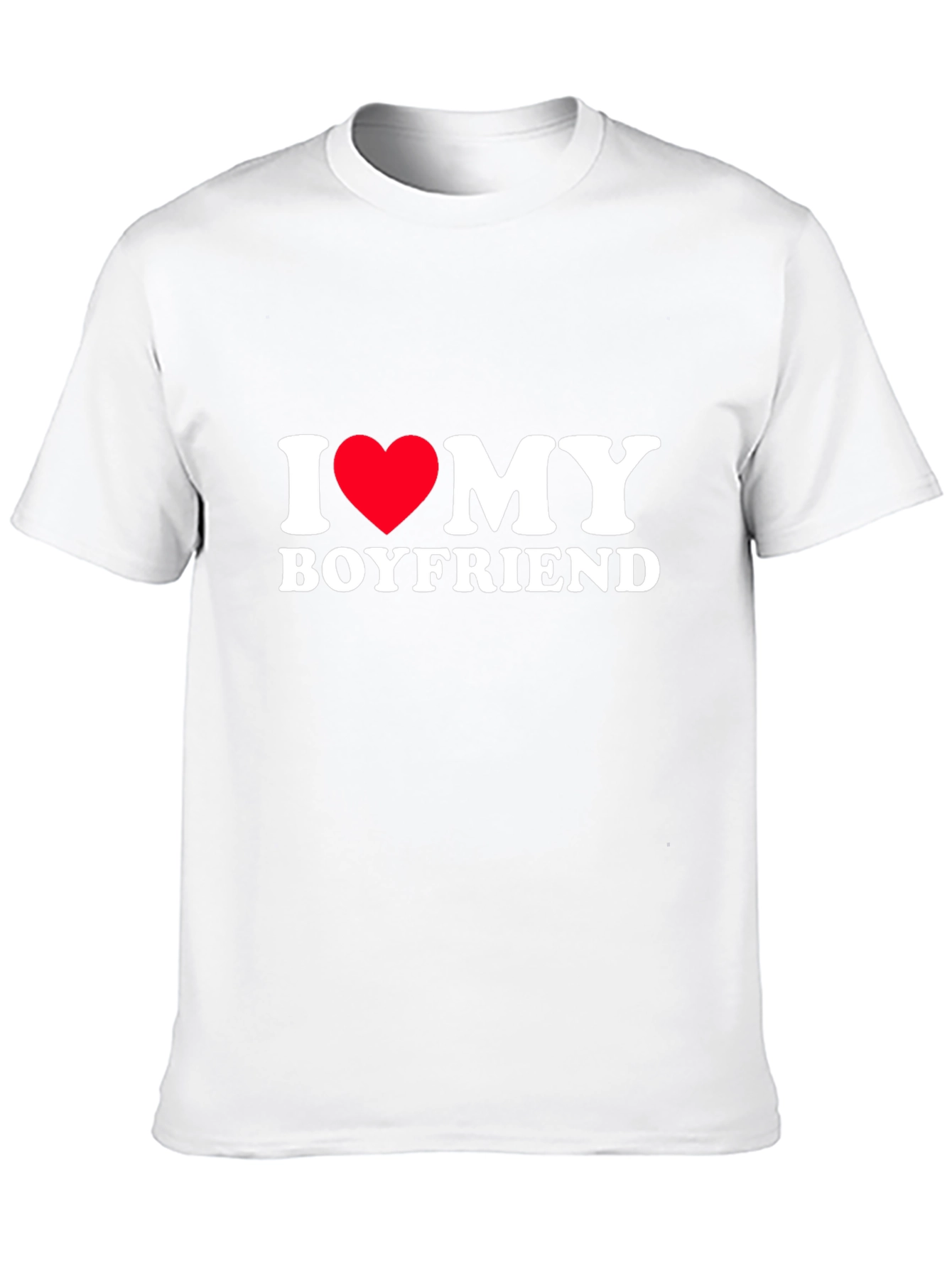 I Heart My Boyfriend Tee - Black Cotton Blend