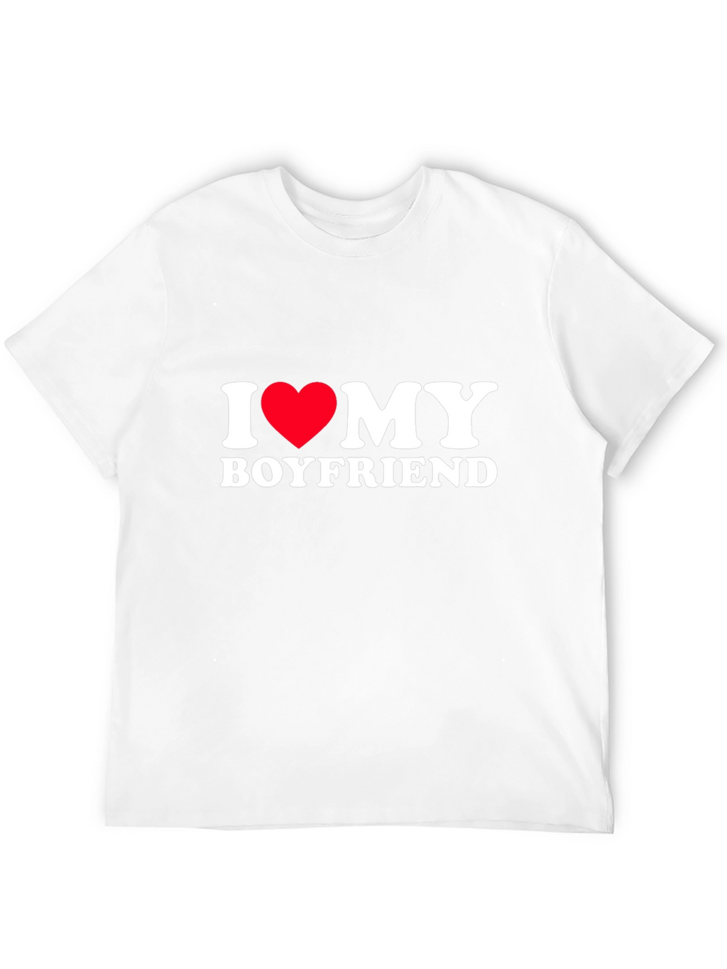 I Heart My Boyfriend Tee - Black Cotton Blend