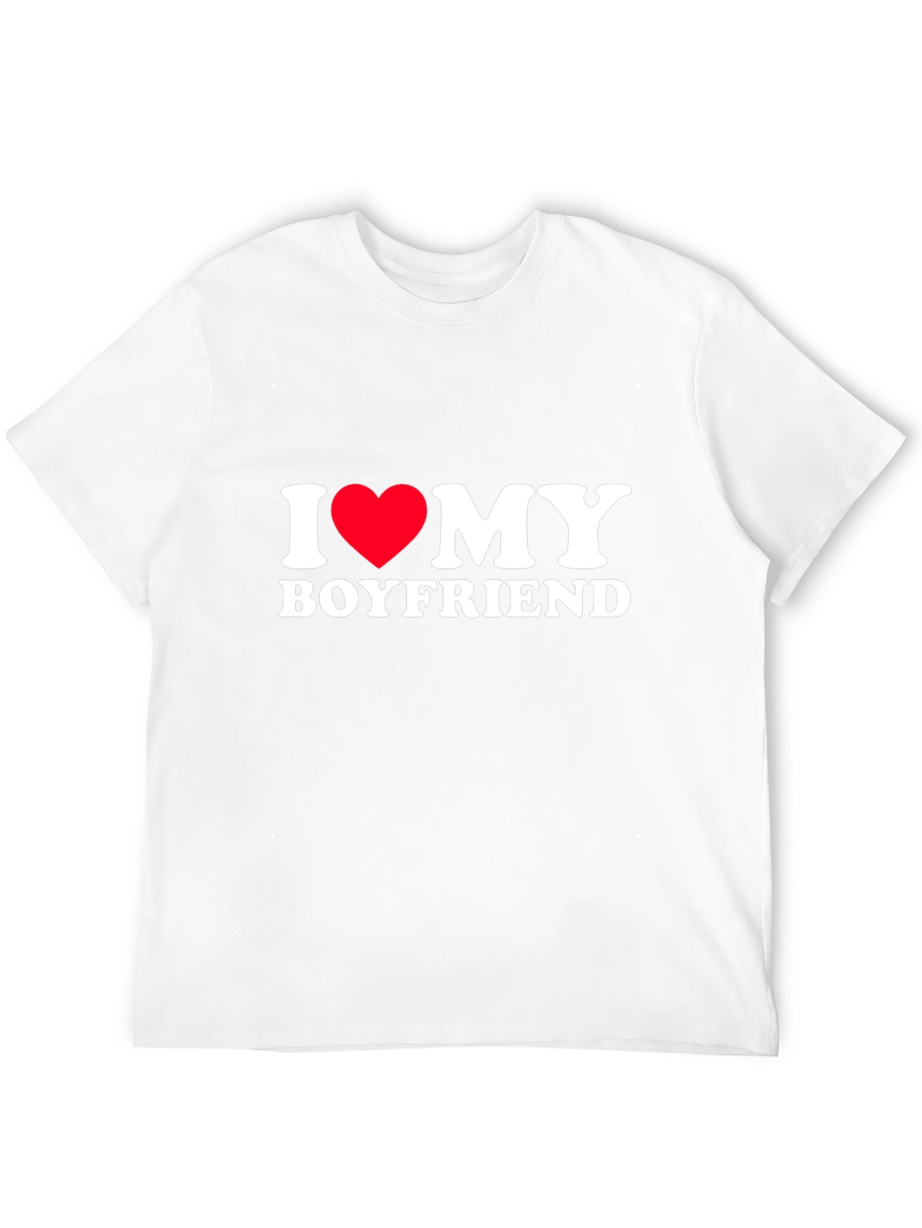 I Heart My Boyfriend Tee - Black Cotton Blend