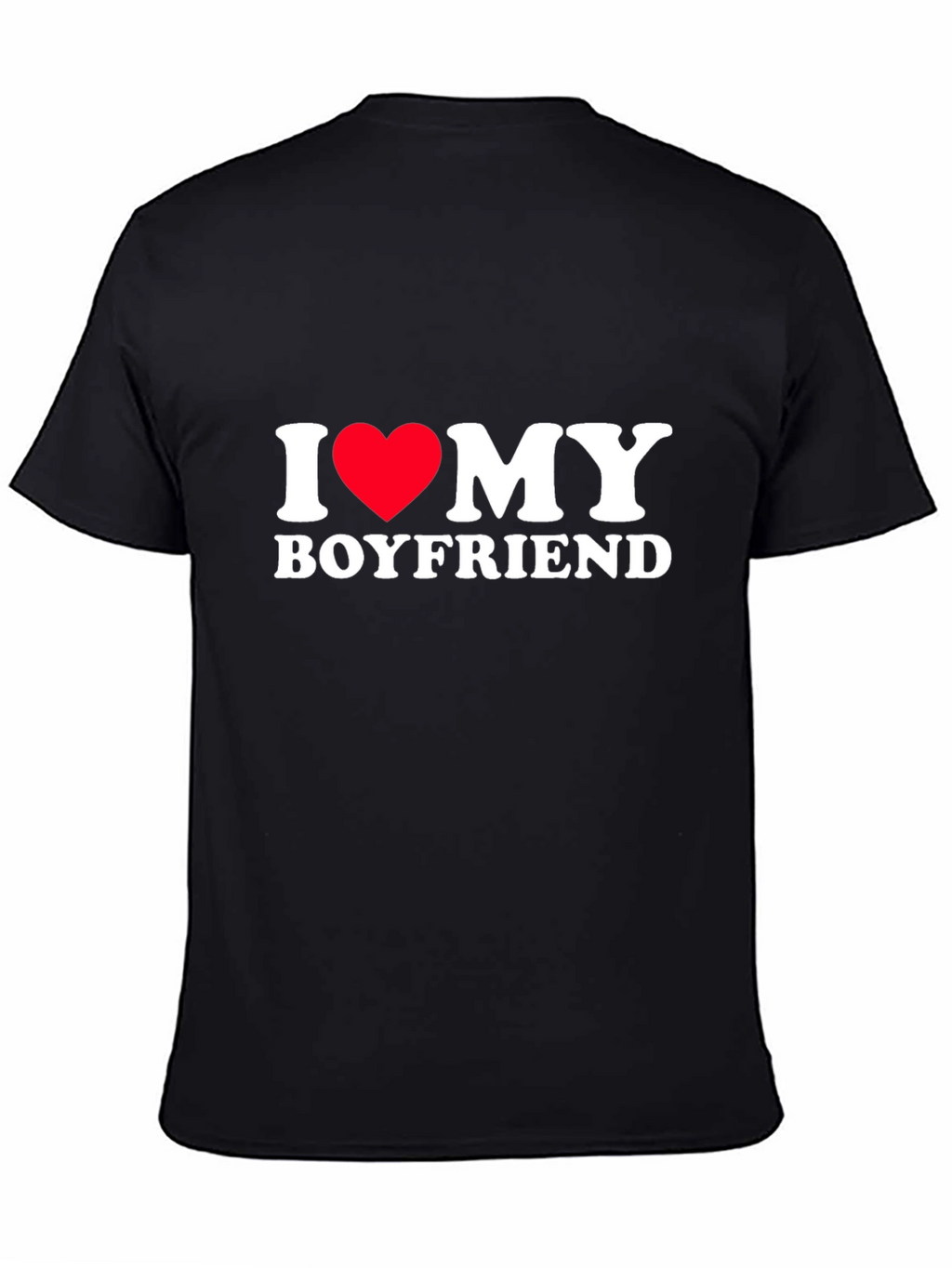 I Heart My Boyfriend Tee - Black Cotton Blend