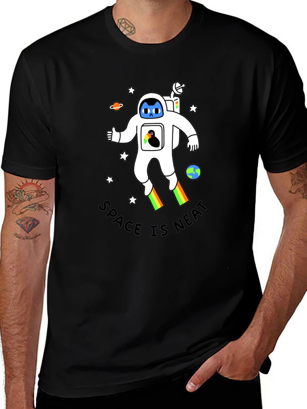 Space Is Neat Astronaut Graphic Tee