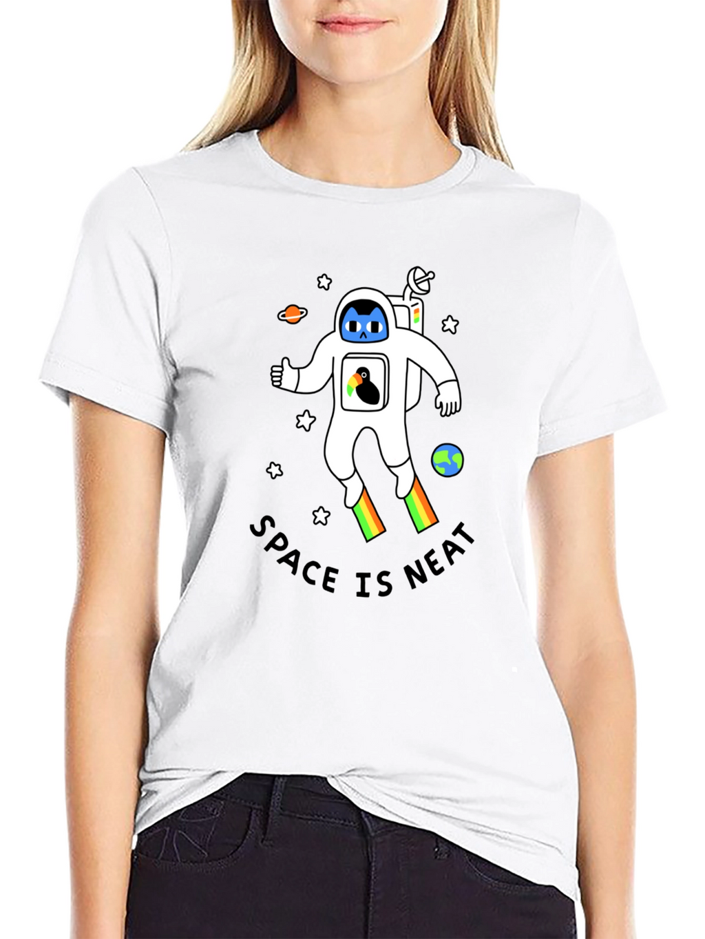 Space Is Neat Astronaut Graphic Tee