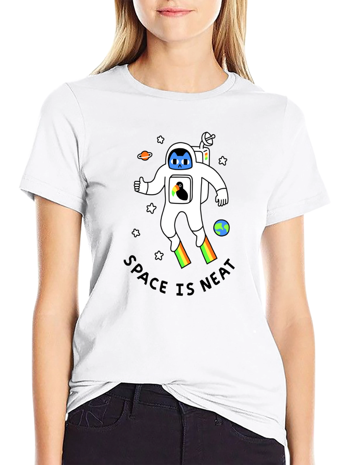 Space Is Neat Astronaut Graphic Tee