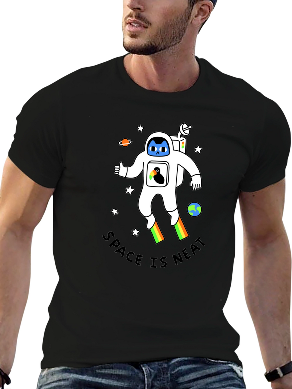Space Is Neat Astronaut Graphic Tee