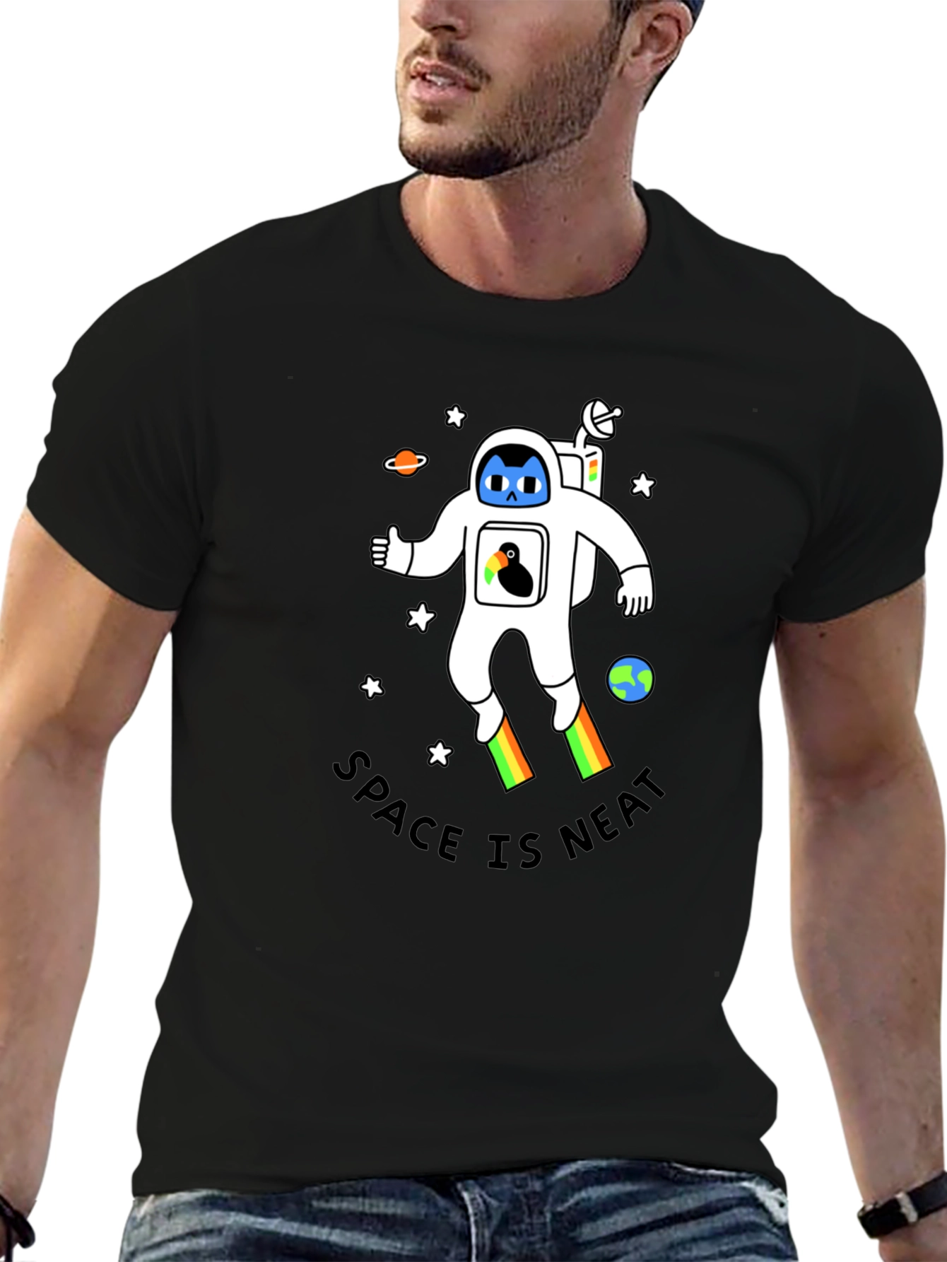 Space Is Neat Astronaut Graphic Tee