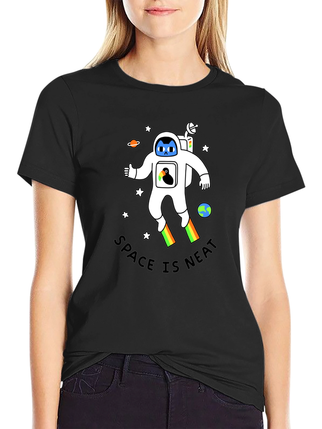 Space Is Neat Astronaut Graphic Tee