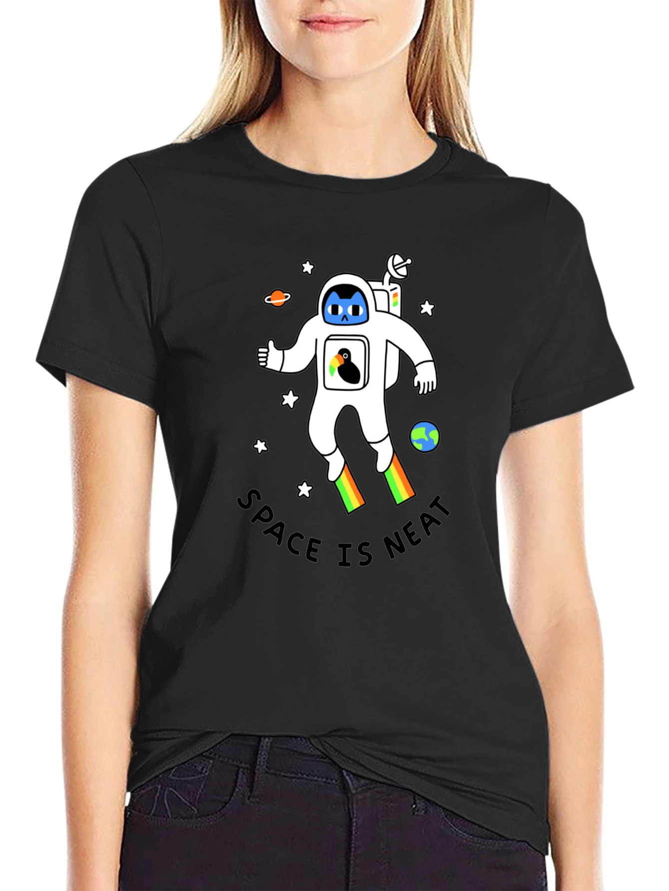 Space Is Neat Astronaut Graphic Tee