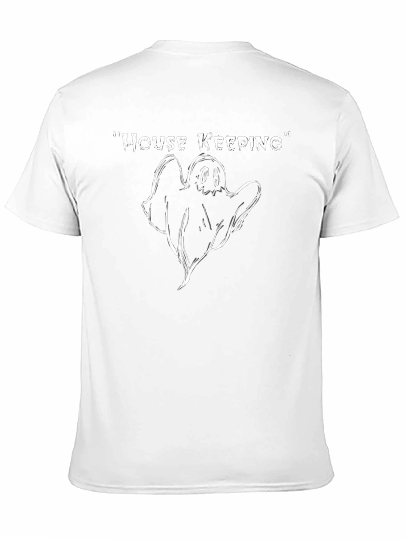 Ghost Housekeeping Funny Graphic T-Shirt