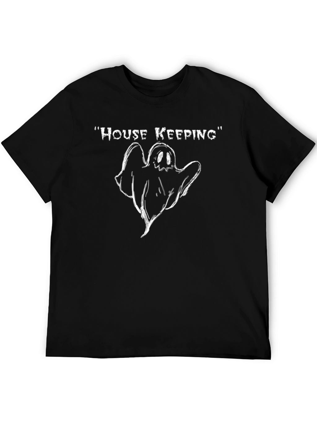 Ghost Housekeeping Funny Graphic T-Shirt