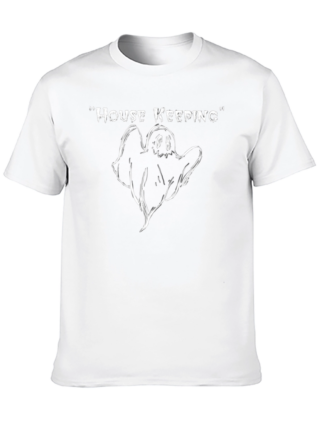 Ghost Housekeeping Funny Graphic T-Shirt