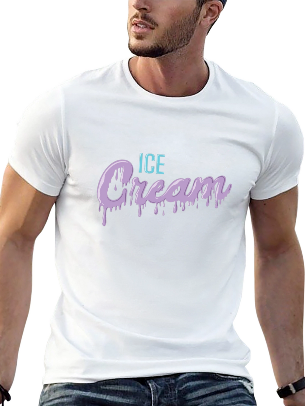 Ice Cream Drip Graphic Tee - Cool Casual Style
