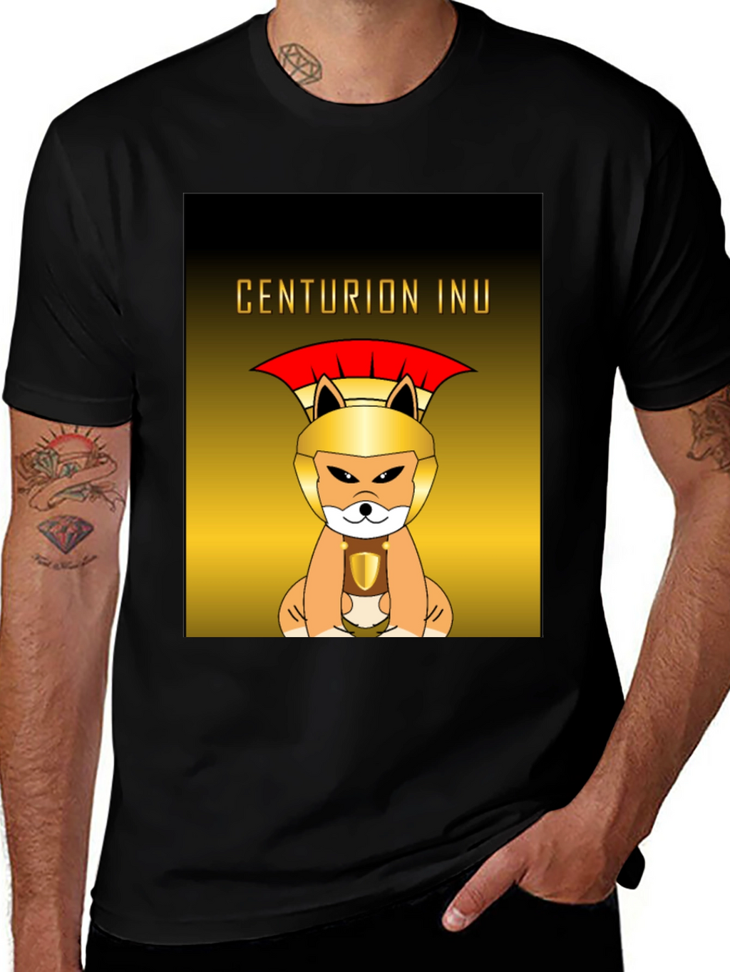 Centurion Inu Dog Graphic T-Shirt