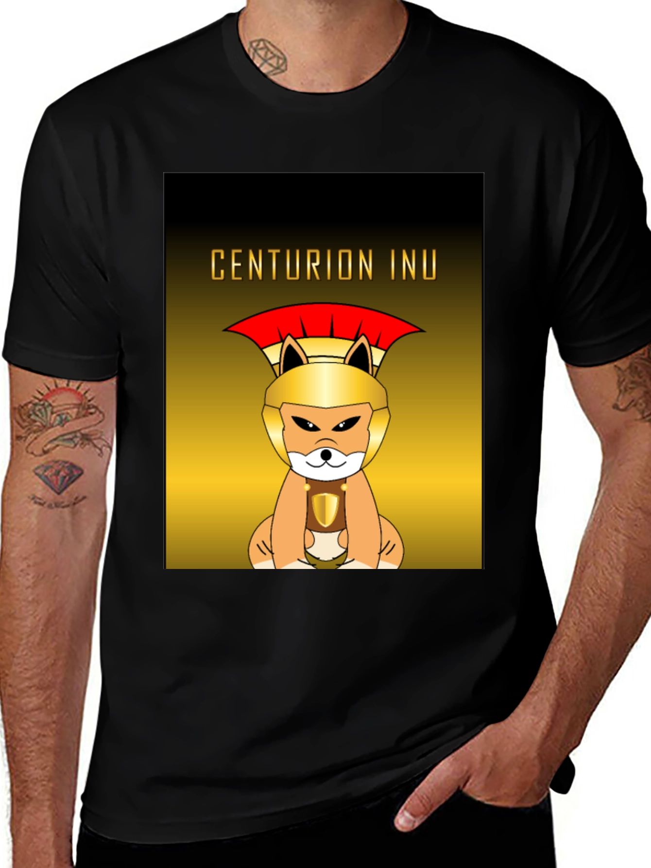 Centurion Inu Dog Graphic T-Shirt
