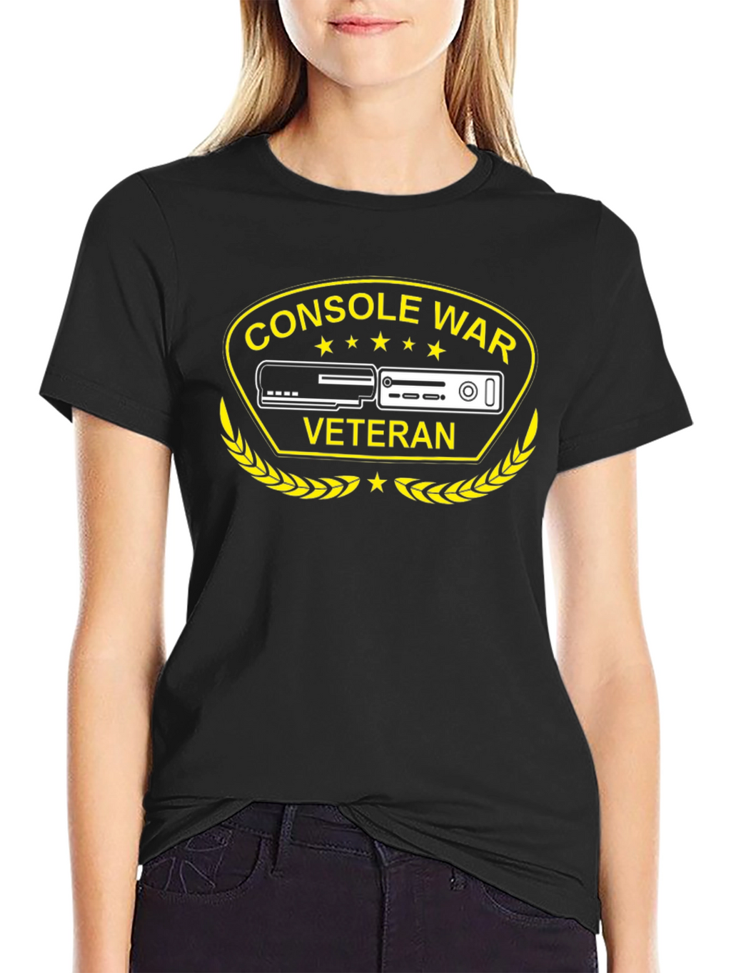Console War Veteran Black T-Shirt