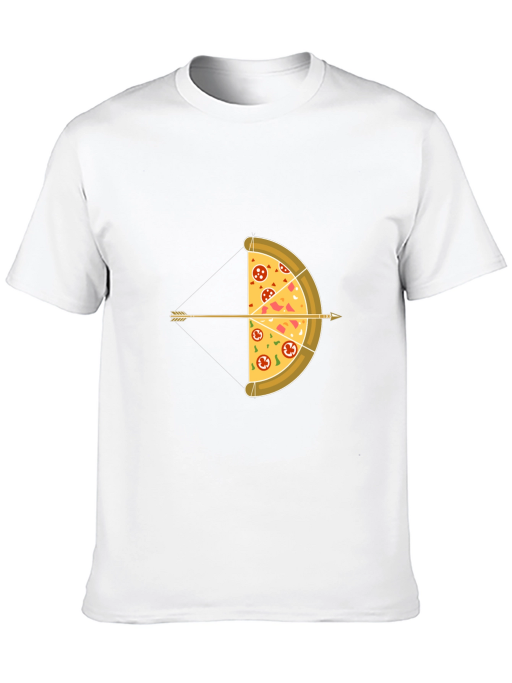 Pizza Archer T-Shirt - Novelty Bow and Arrow Tee
