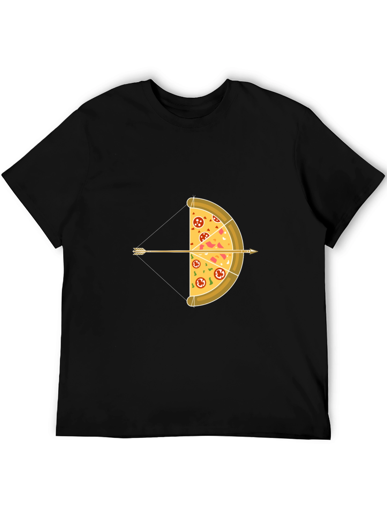 Pizza Archer T-Shirt - Novelty Bow and Arrow Tee