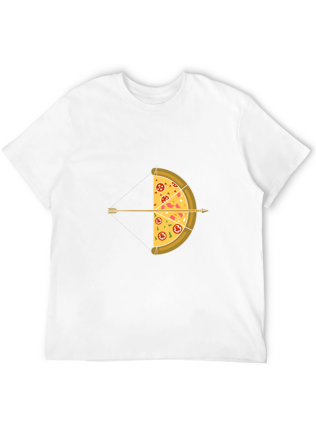 Pizza Archer T-Shirt - Novelty Bow and Arrow Tee