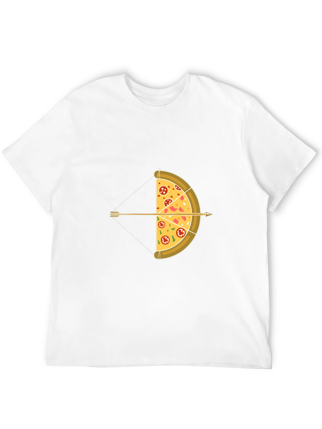 Pizza Archer T-Shirt - Novelty Bow and Arrow Tee