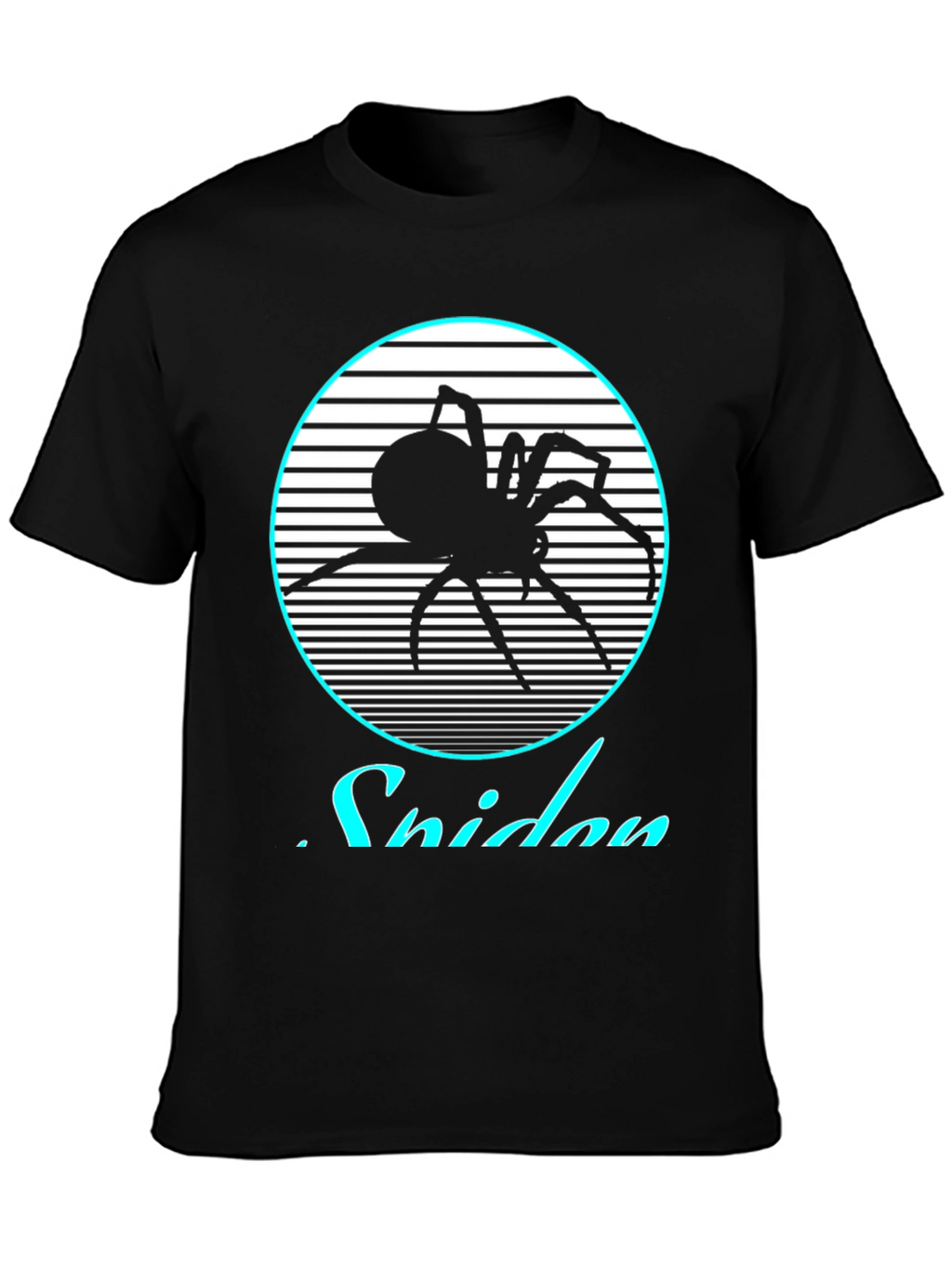 Retro Spider Graphic Tee - Black