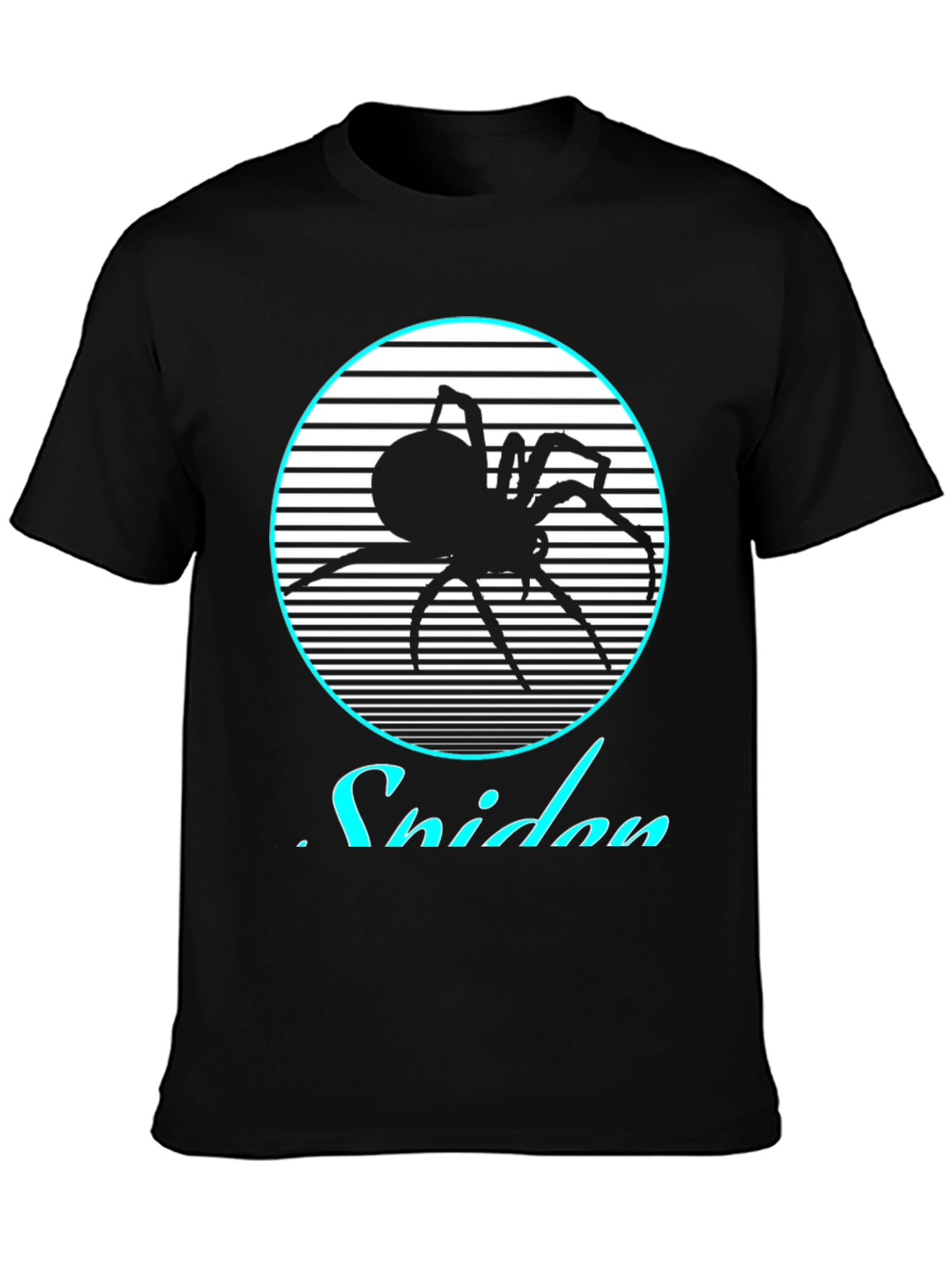 Retro Spider Graphic Tee - Black