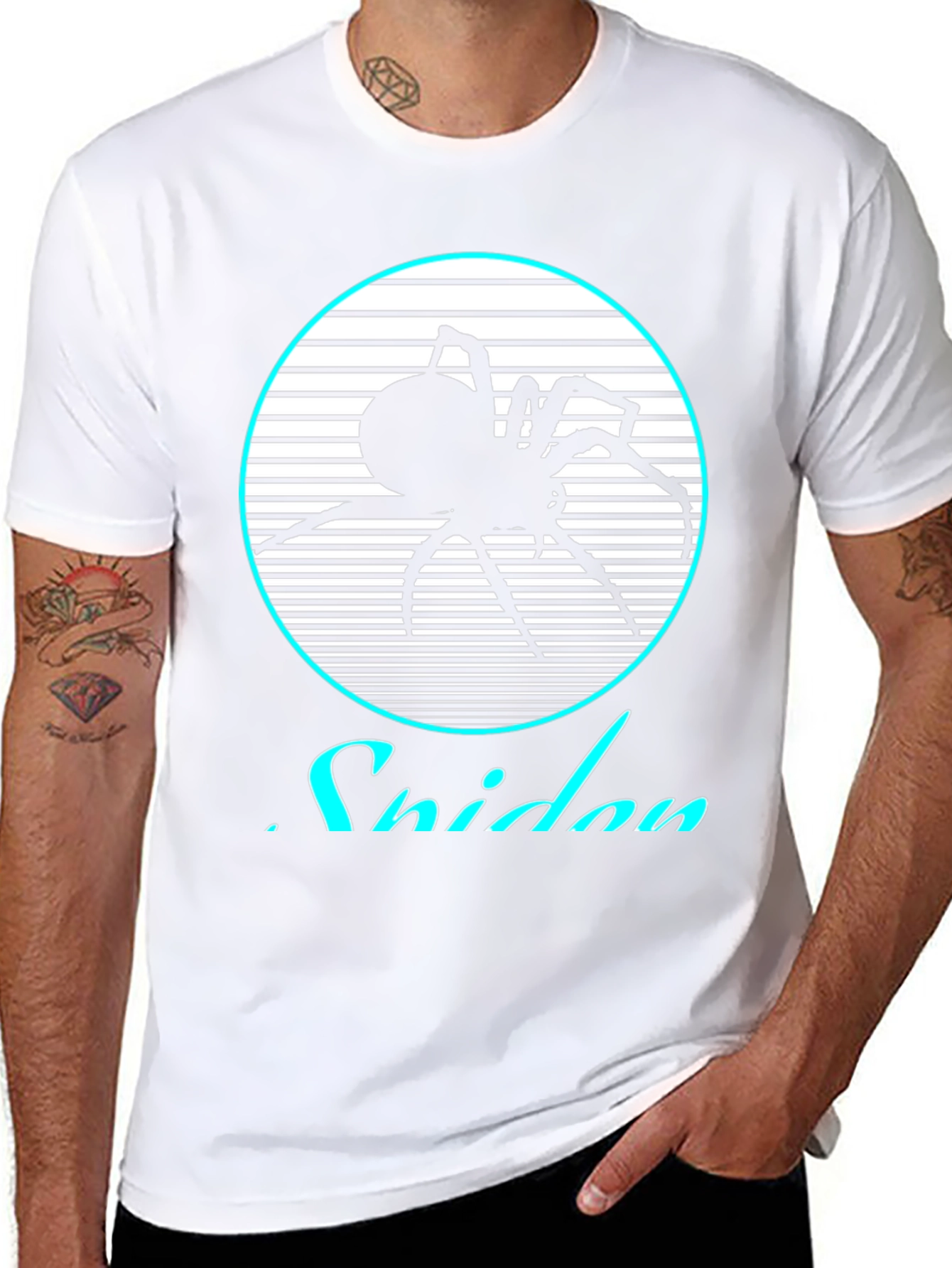 Retro Spider Graphic Tee - Black