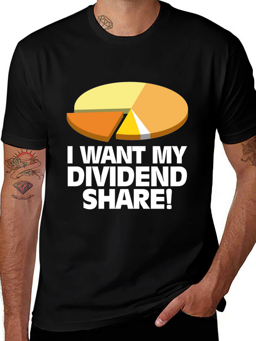 Dividend Share T-Shirt - Black Graphic Tee