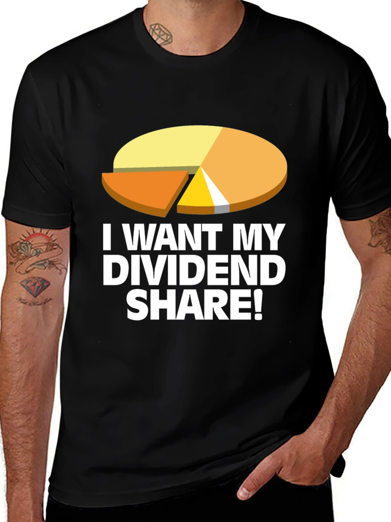 Dividend Share T-Shirt - Black Graphic Tee