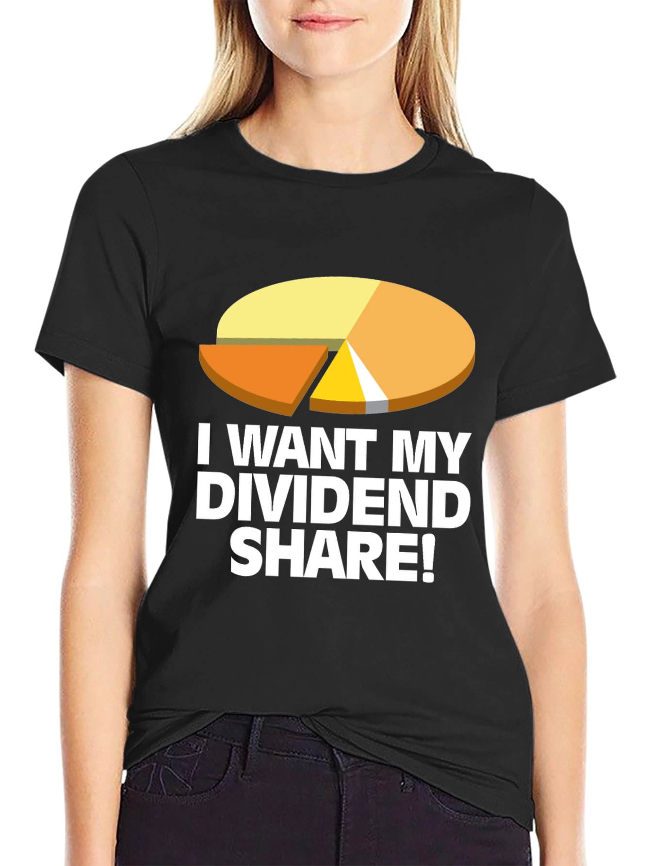 Dividend Share T-Shirt - Black Graphic Tee