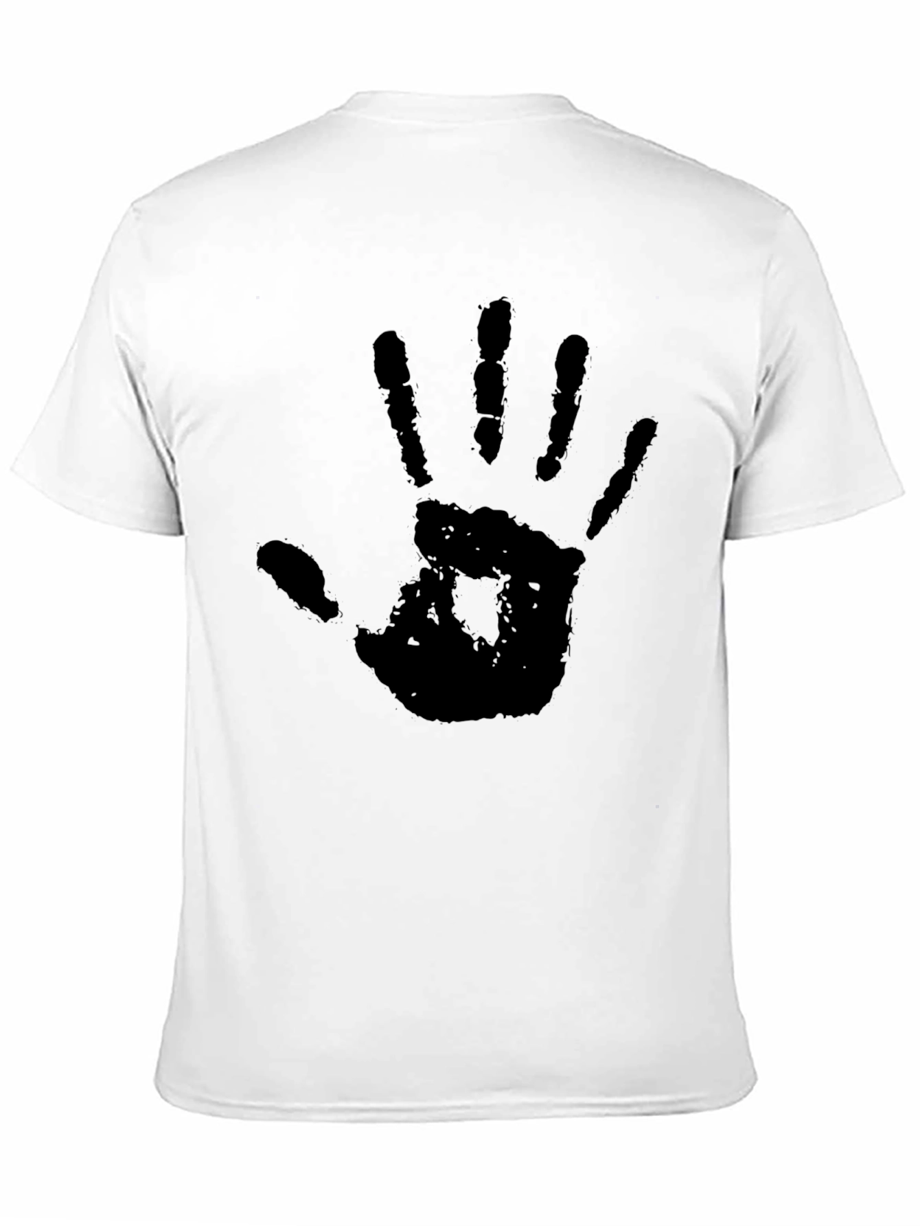 Hand Print Graphic T-Shirt - Black