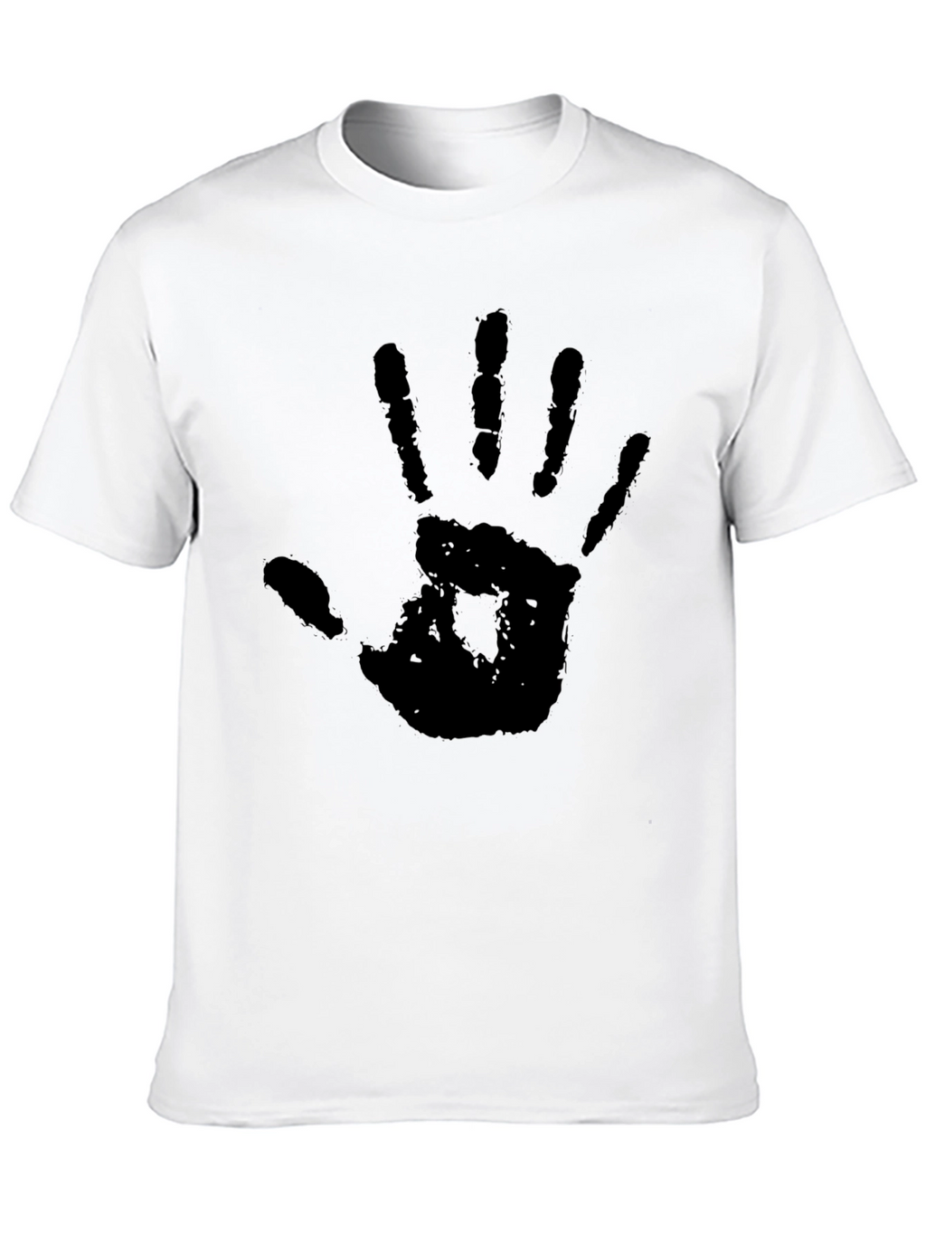 Hand Print Graphic T-Shirt - Black