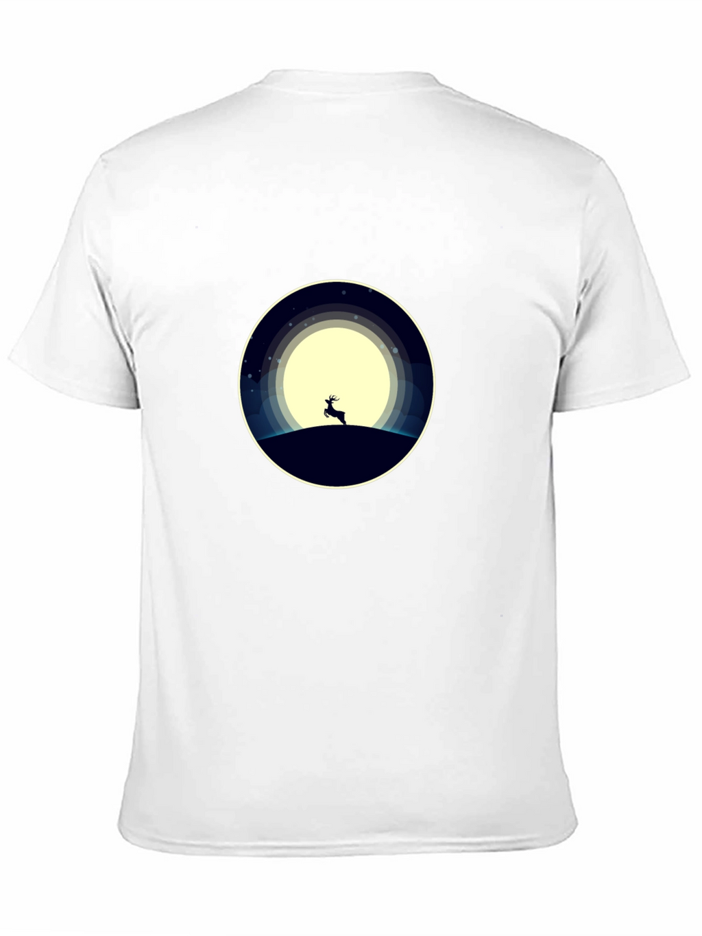Moonlit Deer Graphic T-Shirt - Modern Style