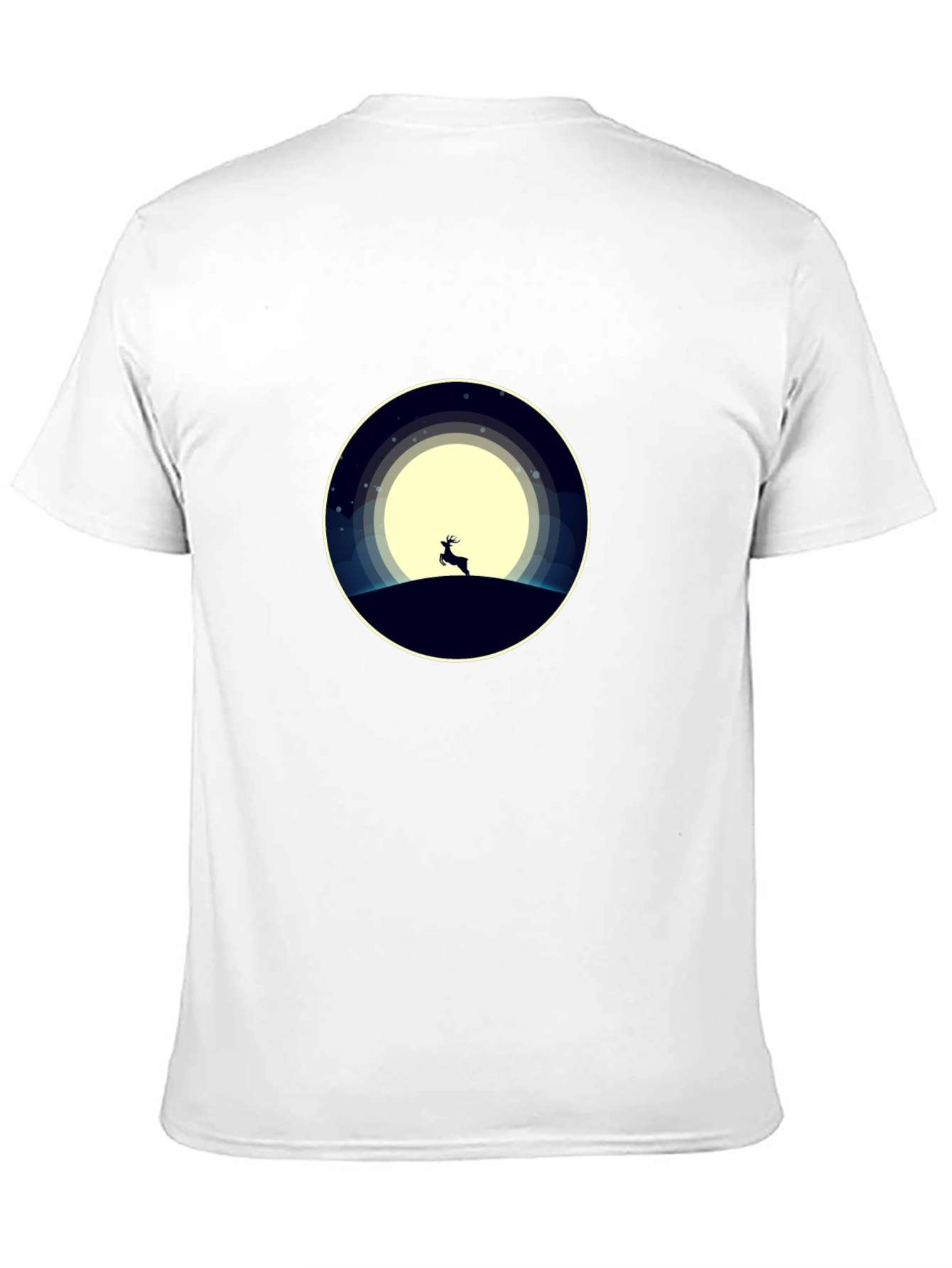 Moonlit Deer Graphic T-Shirt - Modern Style