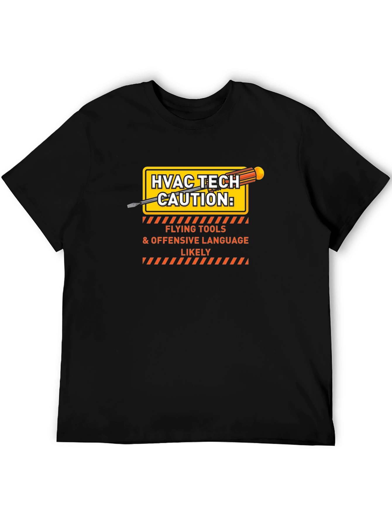 HVAC Tech Caution T-Shirt - Flying Tools