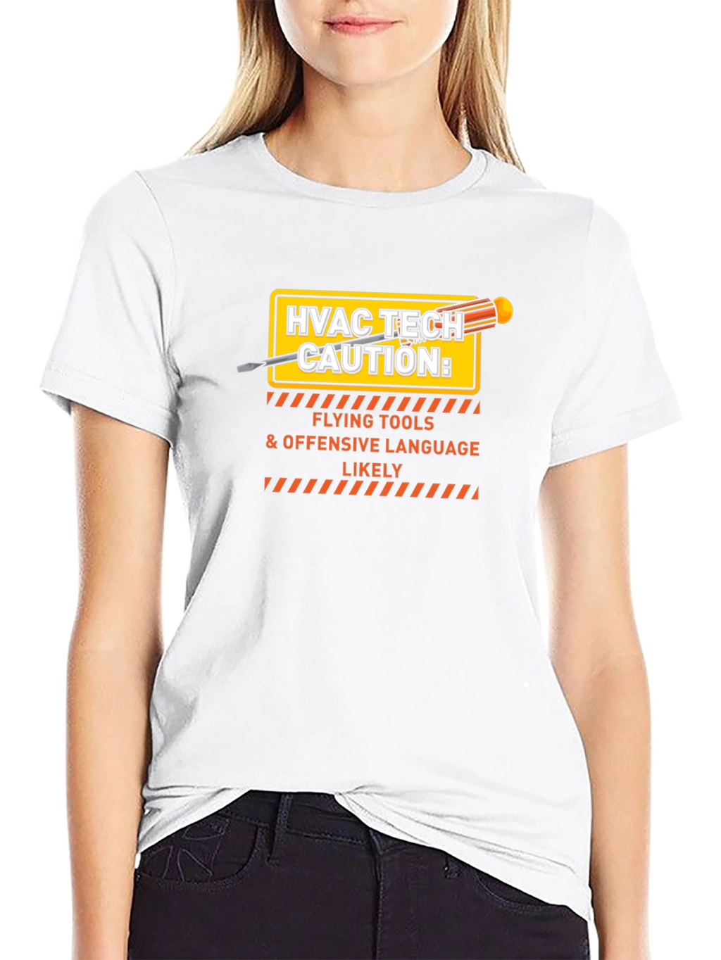 HVAC Tech Caution T-Shirt - Flying Tools