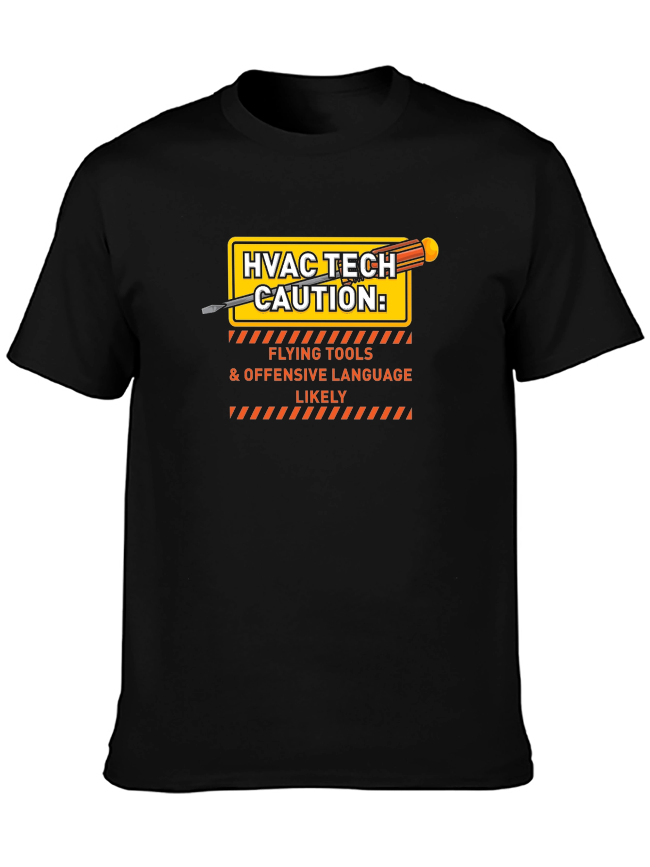 HVAC Tech Caution T-Shirt - Flying Tools