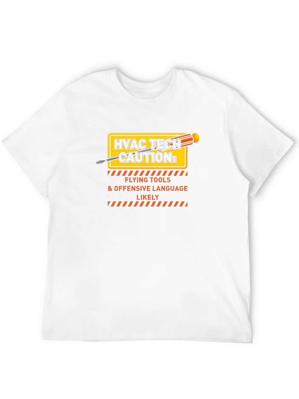 HVAC Tech Caution T-Shirt - Flying Tools