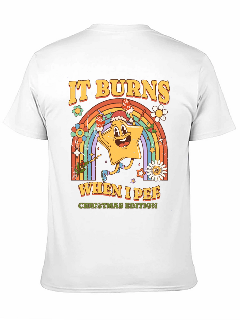 It Burns When I Pee Christmas Edition Black T-Shirt