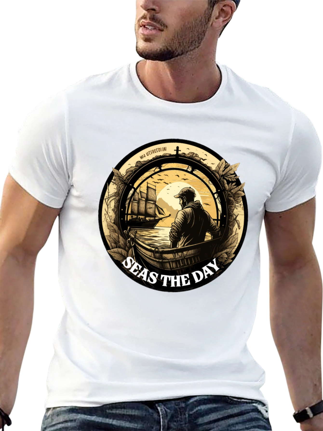 Seas the Day Graphic T-Shirt - Maritime Adventure