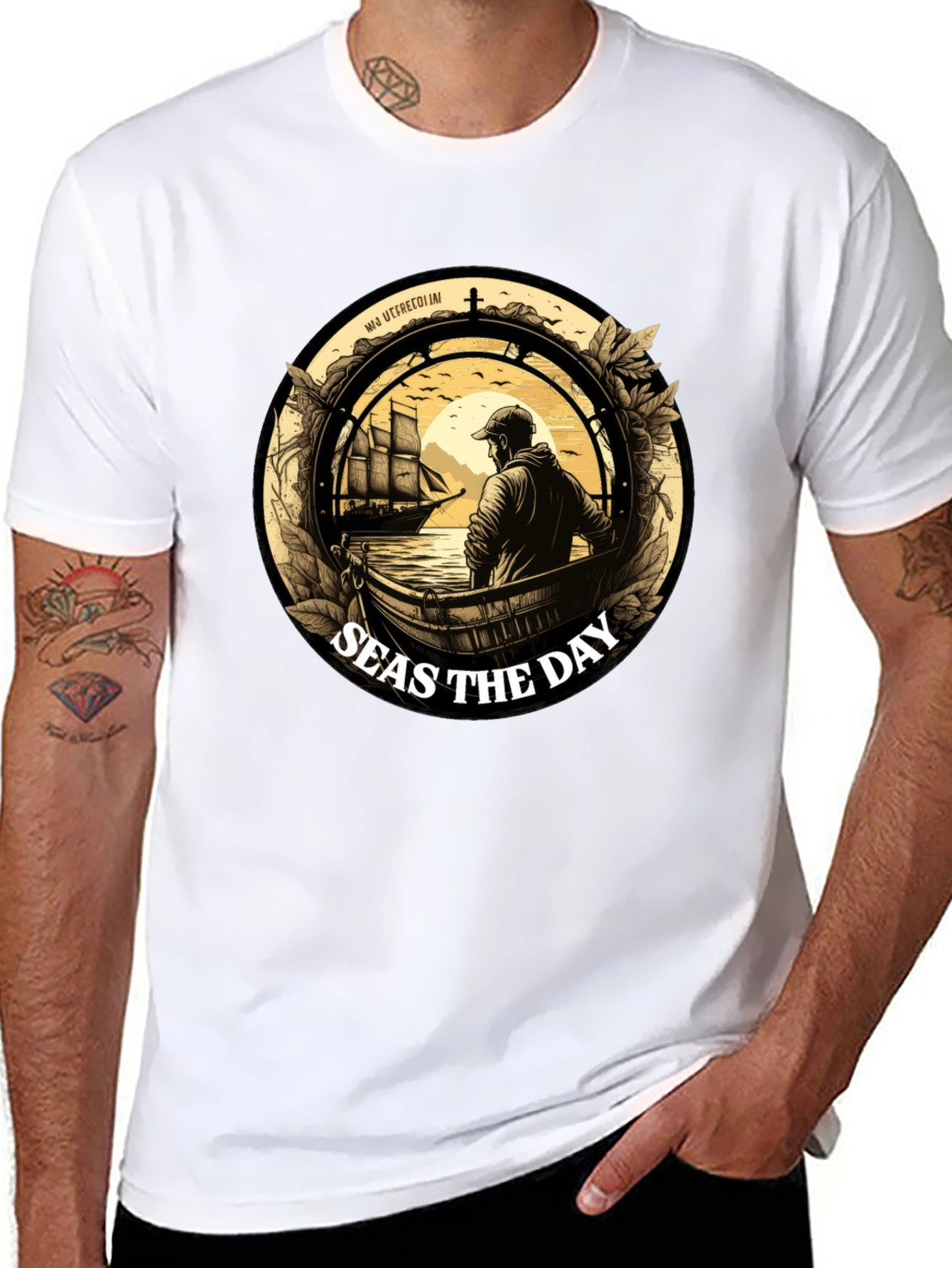 Seas the Day Graphic T-Shirt - Maritime Adventure