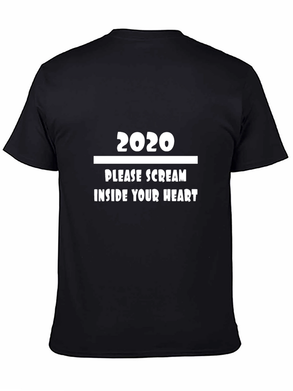 2020 Please Scream Inside Your Heart Black Tee