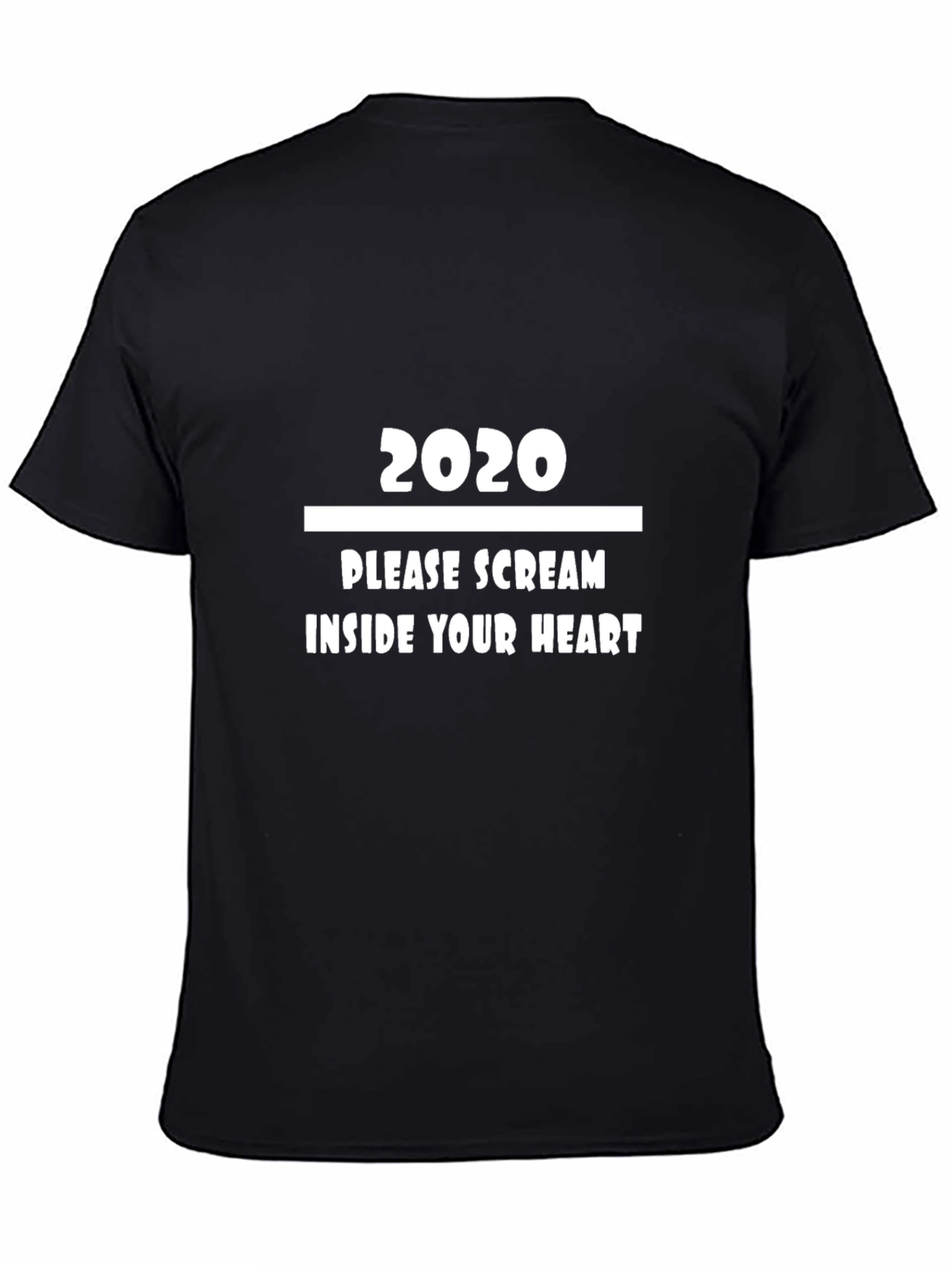 2020 Please Scream Inside Your Heart Black Tee
