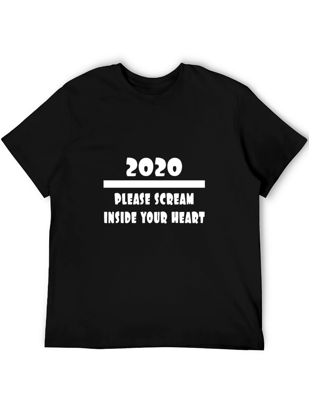 2020 Please Scream Inside Your Heart Black Tee