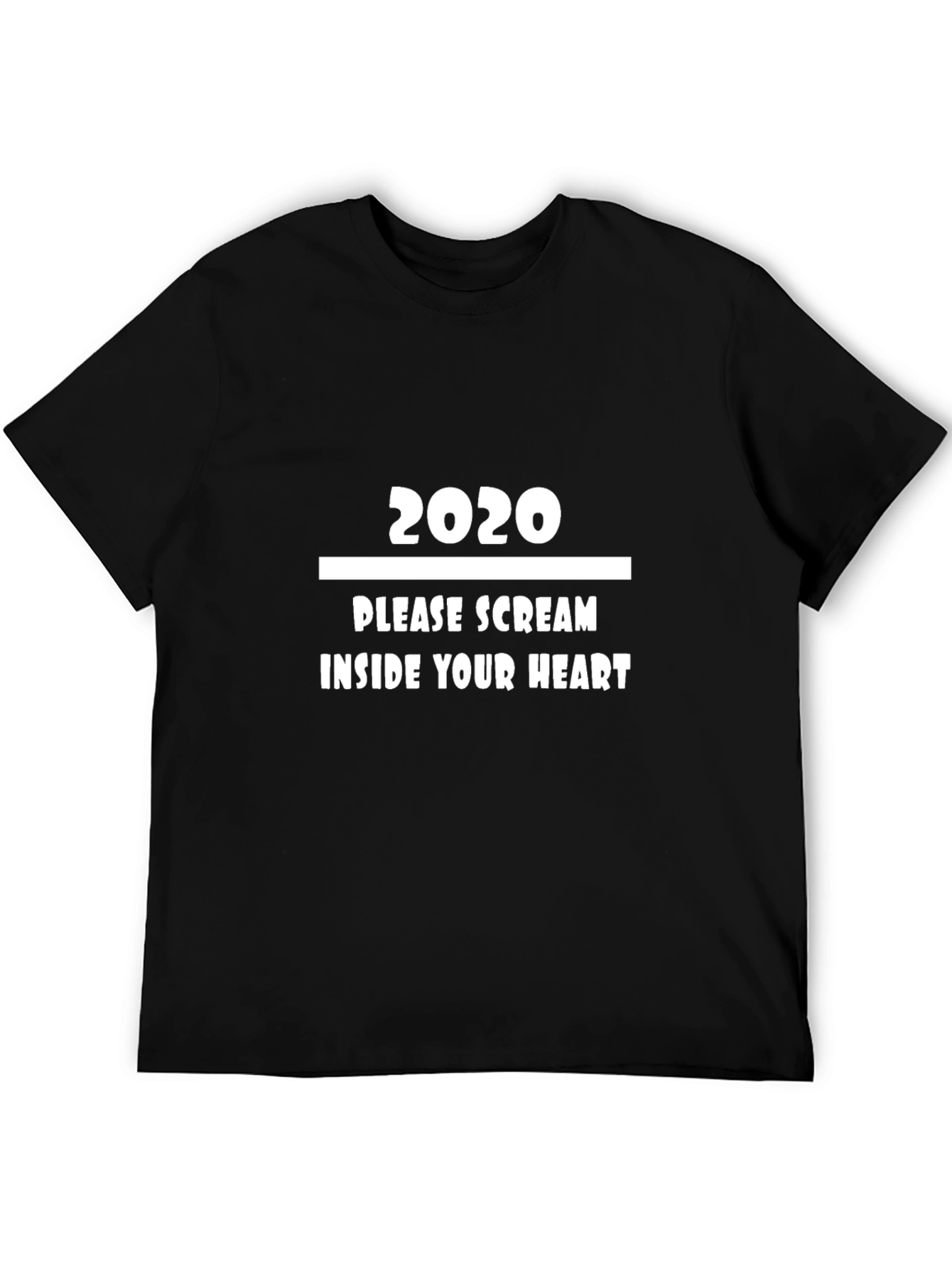 2020 Please Scream Inside Your Heart Black Tee