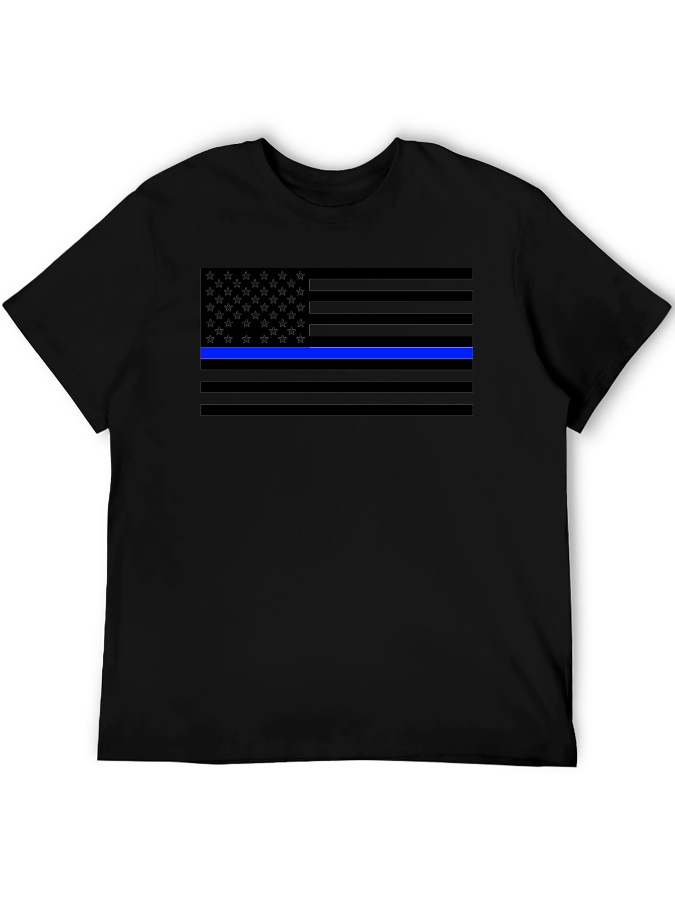 Blue Line Flag T-Shirt - Support Law Enforcement